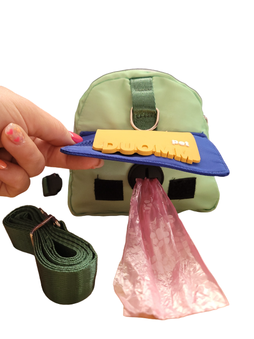 BACKPACK WITH POO BAG HOLDER