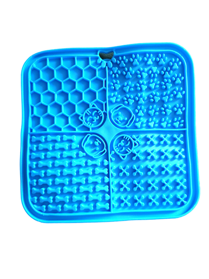 BLUE 4GRID LICK MAT