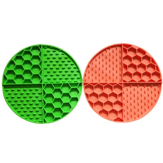 DOUBLE BEE LICK MAT Silicone IN TWO COLORS