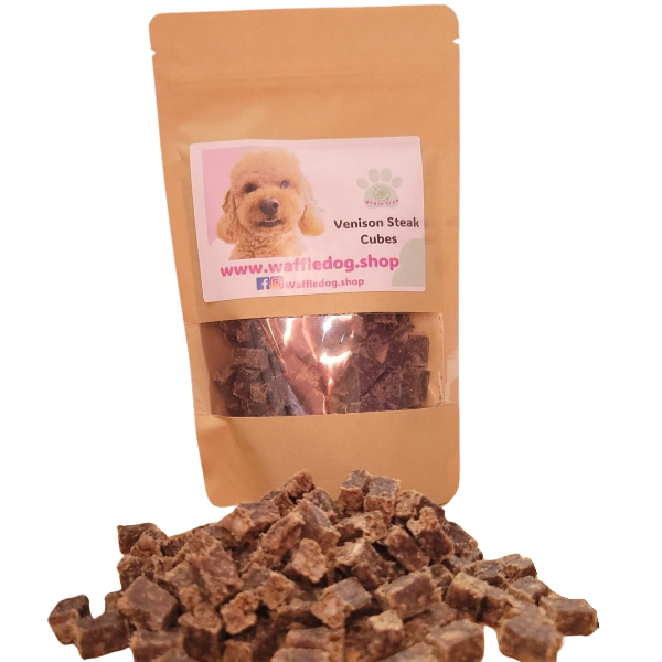 NATURAL VENISON STEAK CUBES DOG TRAINING TREATS