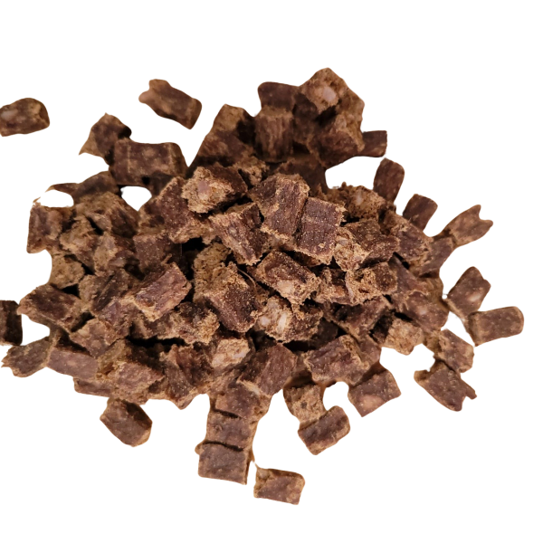 NATURAL VENISON STEAK CUBES DOG TREATS