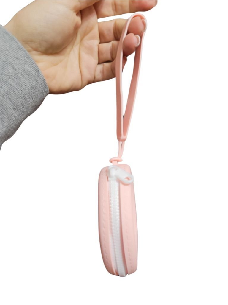 pink side dog treat bag