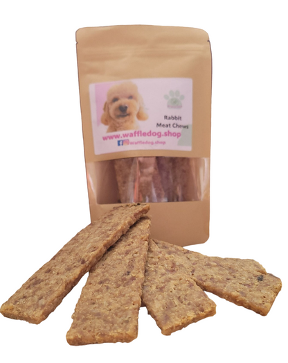 NATURAL RABBIT JERKY CHEWS DOG TREATS