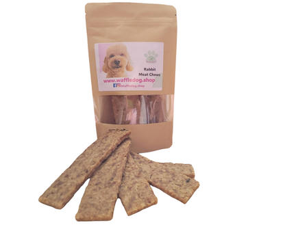 NATURAL RABBIT JERKY CHEWS DOG TREATS