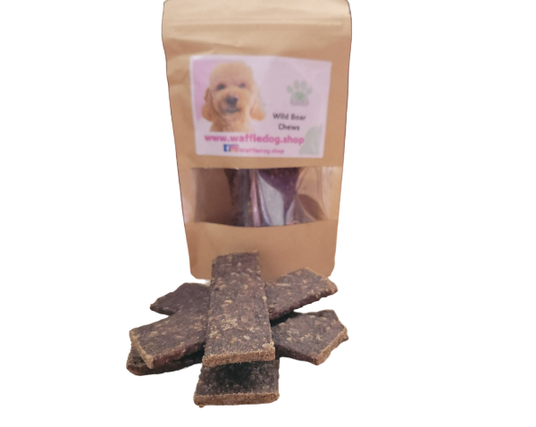 NATURAL WILD BOAR MEAT CHEWS DOG TREATS