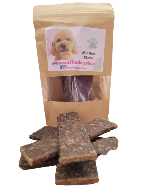 NATURAL WILD BOAR MEAT CHEWS DOG TREATS