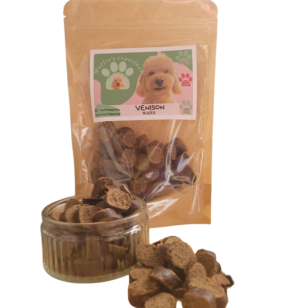 NATURAL VENISON SLICES DOG TREATS