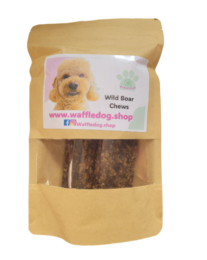 NATURAL WILD BOAR MEAT CHEWS BAG 100G