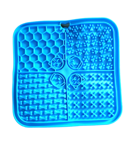 BLUE 4GRID LICK MAT