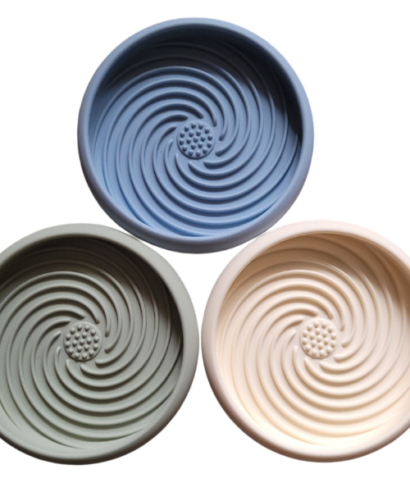 ROUND SLOW EATING BOWLS IN 3 COLORS
