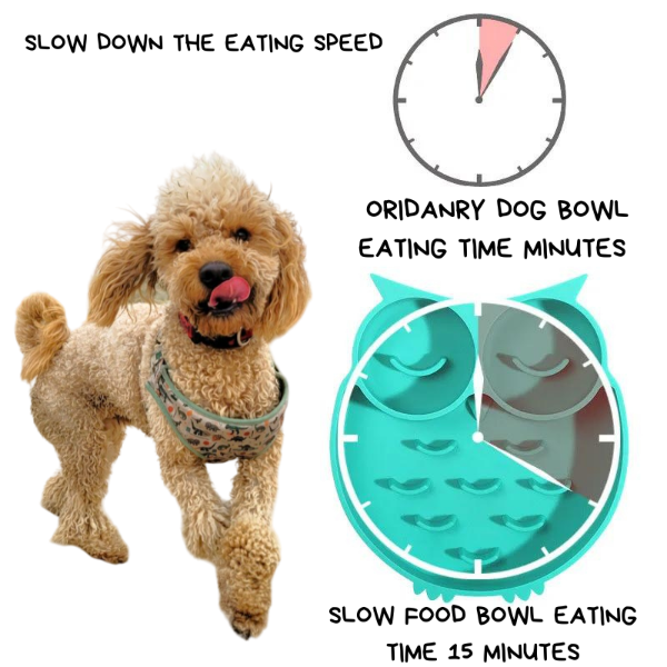 SLOWDOWNTHEEATINGSPEED Dog Bowls Anti Gulp Dog Bowl Non-Slip SLOW DOWN EATING