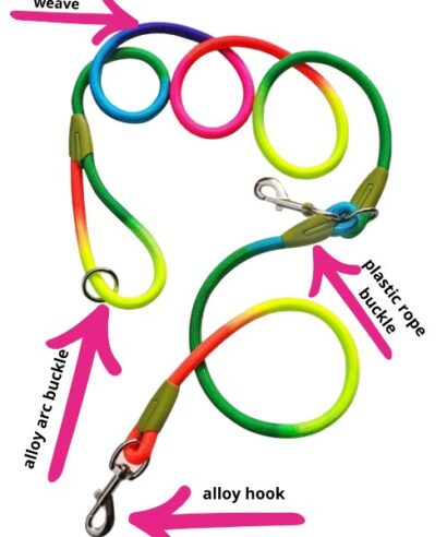 Hands free Waist & Crossbody Dog Leashe colorfull